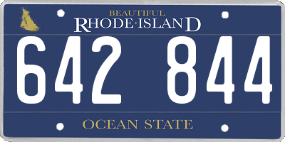 RI license plate 642844