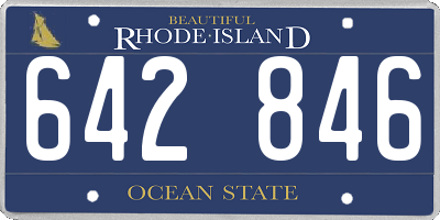 RI license plate 642846