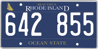 RI license plate 642855