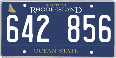 RI license plate 642856
