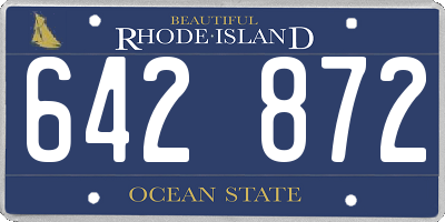 RI license plate 642872