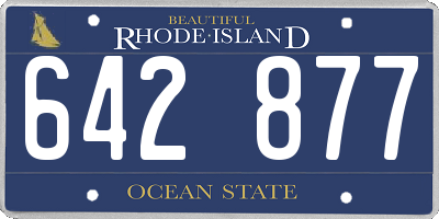 RI license plate 642877