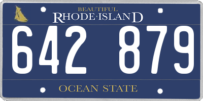 RI license plate 642879