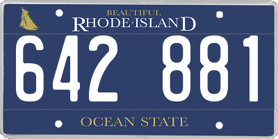 RI license plate 642881
