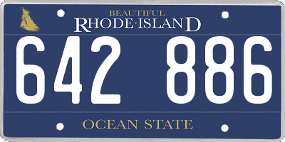 RI license plate 642886