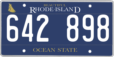 RI license plate 642898