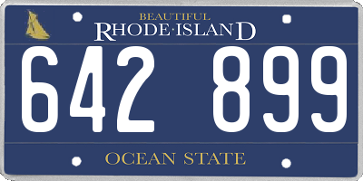RI license plate 642899