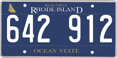 RI license plate 642912