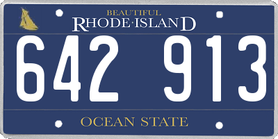 RI license plate 642913
