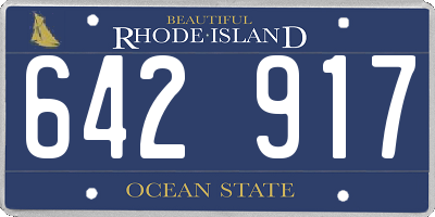 RI license plate 642917
