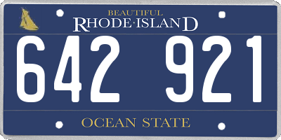 RI license plate 642921
