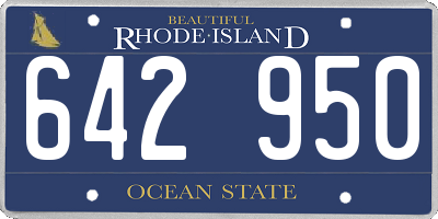 RI license plate 642950