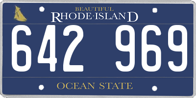 RI license plate 642969