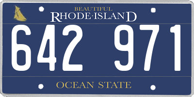 RI license plate 642971