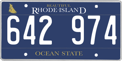 RI license plate 642974