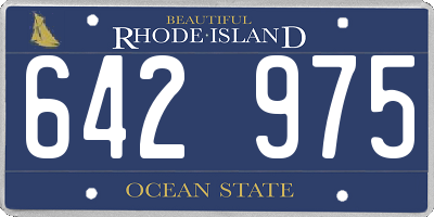 RI license plate 642975