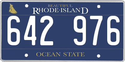 RI license plate 642976