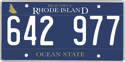 RI license plate 642977