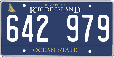 RI license plate 642979