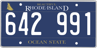 RI license plate 642991