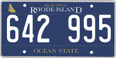 RI license plate 642995