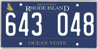 RI license plate 643048