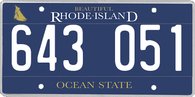 RI license plate 643051