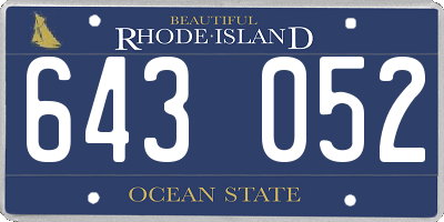 RI license plate 643052