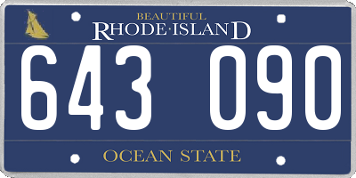 RI license plate 643090
