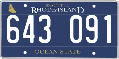 RI license plate 643091