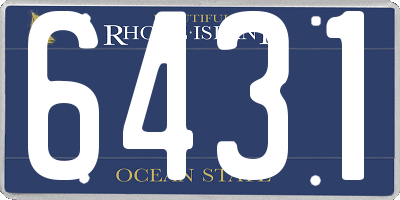 RI license plate 6431
