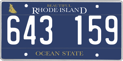 RI license plate 643159