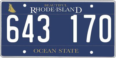 RI license plate 643170