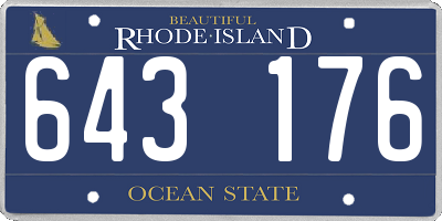 RI license plate 643176