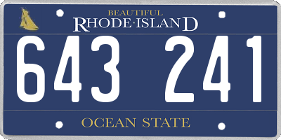 RI license plate 643241