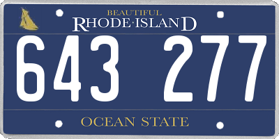 RI license plate 643277