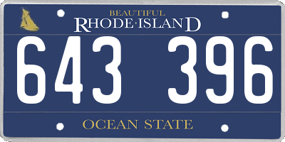 RI license plate 643396