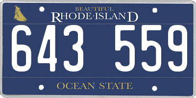 RI license plate 643559
