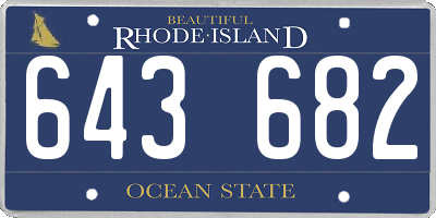 RI license plate 643682
