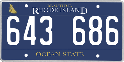 RI license plate 643686