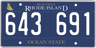 RI license plate 643691
