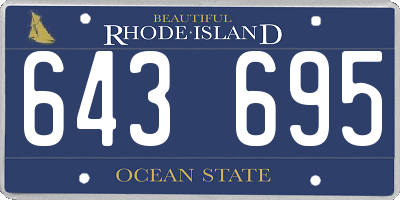 RI license plate 643695
