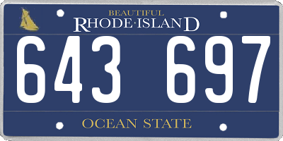 RI license plate 643697