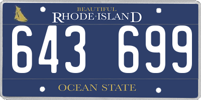 RI license plate 643699