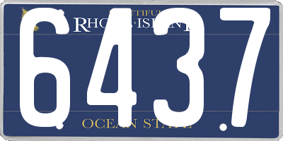 RI license plate 6437