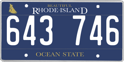 RI license plate 643746