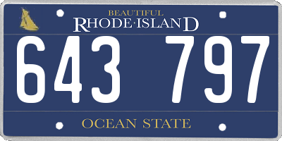 RI license plate 643797