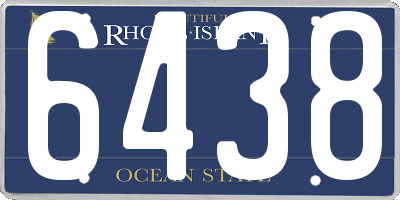 RI license plate 6438