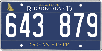 RI license plate 643879