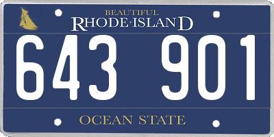 RI license plate 643901